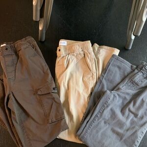 Bundle of boys Old Navy Taper pants like new condition size 10-12